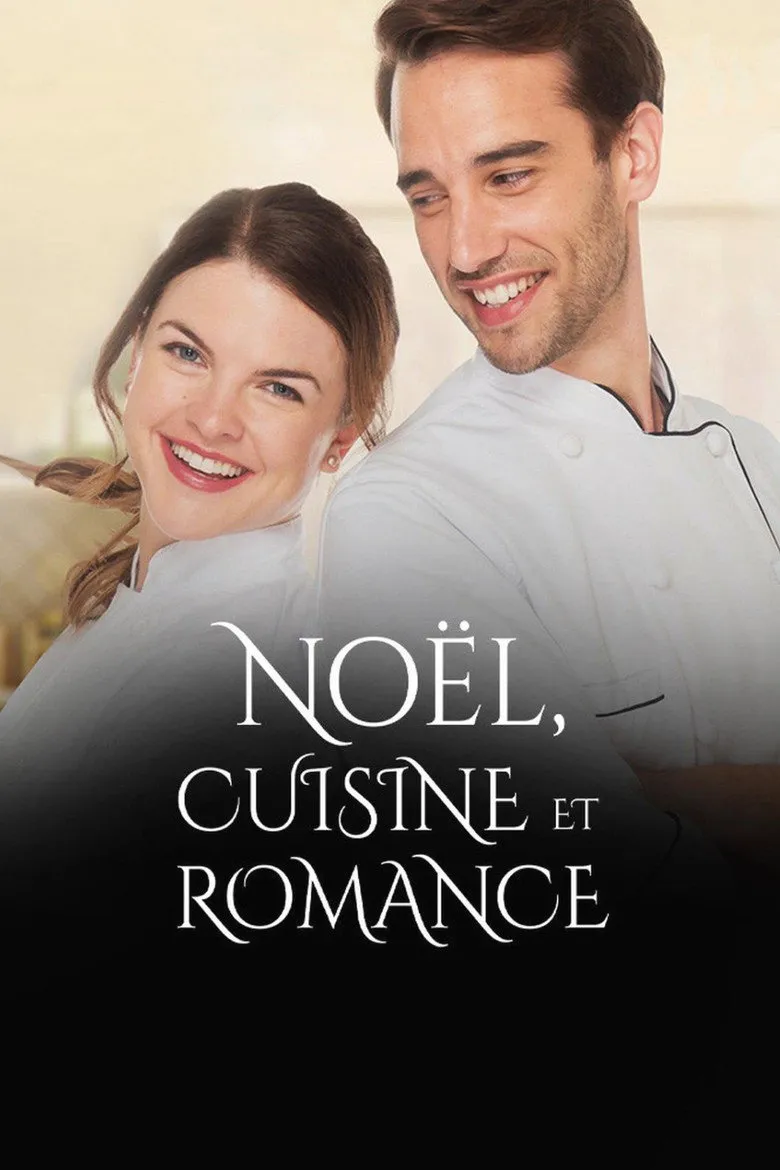 Affiche de Noël, cuisine et romance